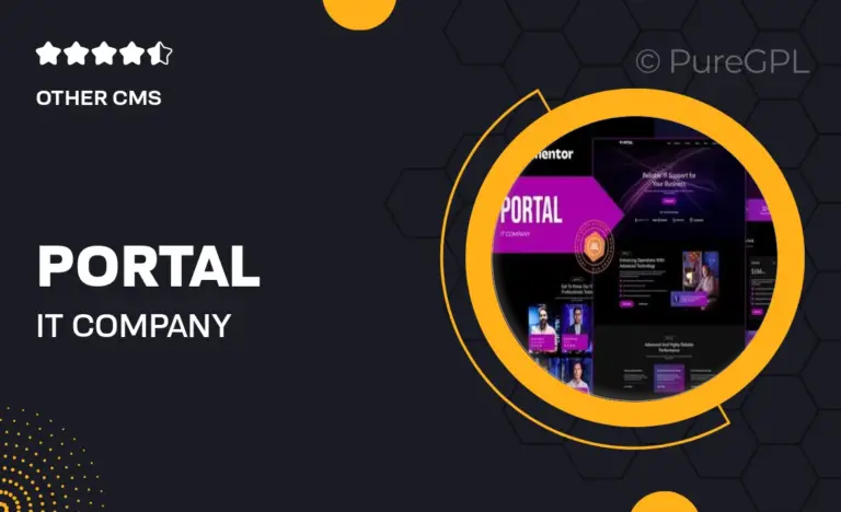 portal it company elementor template kit