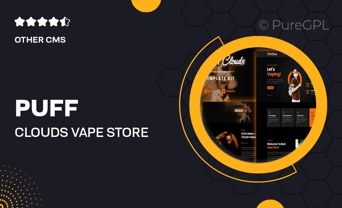 Puff Clouds – Vape Store Elementor Template kit