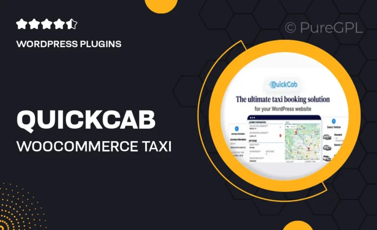 quickcab woocommerce taxi booking plugin