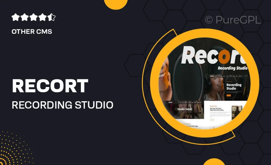 Recort – Recording Studio Elementor Template Kit 40 Recort – Recording Studio Elementor Template Kit