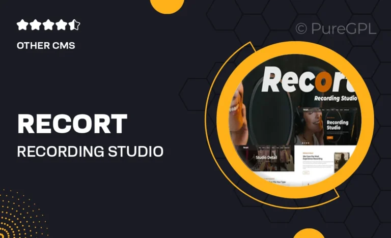 recort recording studio elementor template kit