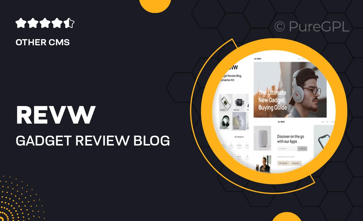 Revw – Gadget Review Blog Elementor Template Kit