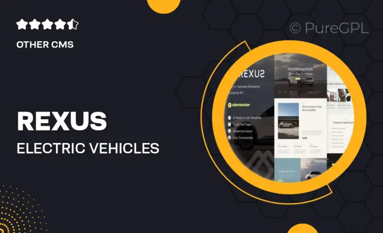 rexus electric vehicles elementor template kit