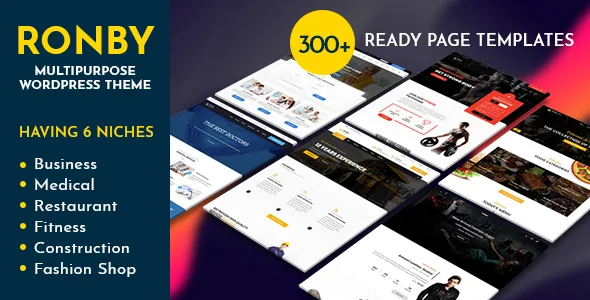 ronby 6 niche business multi purpose wordpress theme 1