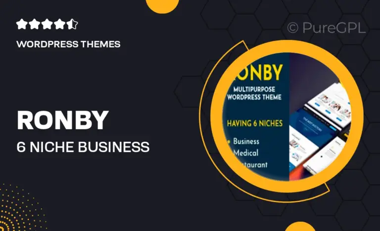 ronby 6 niche business multi purpose wordpress theme