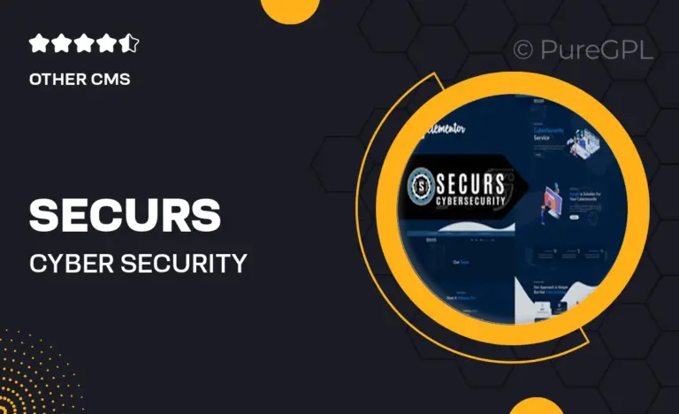 securs cyber security service elementor template kit