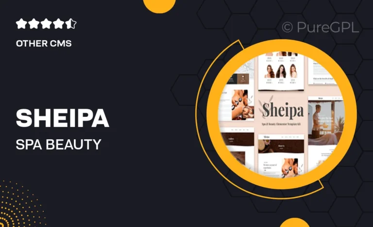 sheipa spa beauty elementor template kit