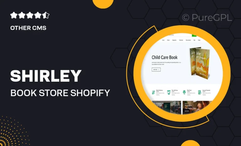 shirley book store shopify theme