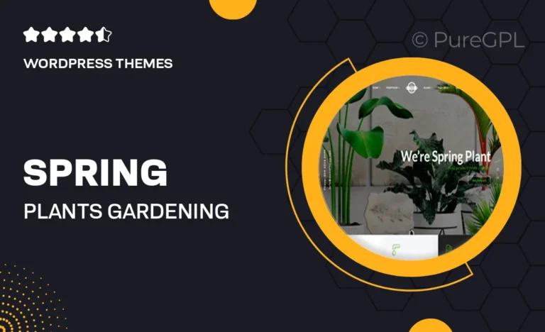 spring plants gardening houseplants wordpress theme