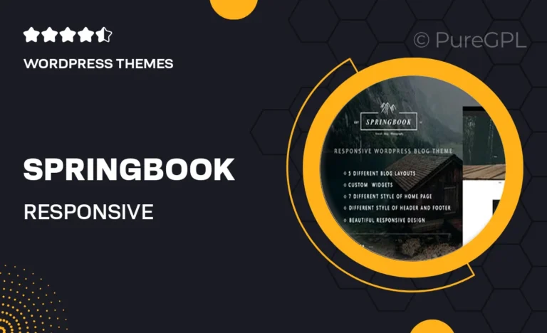 springbook responsive wordpress blog travel photography theme