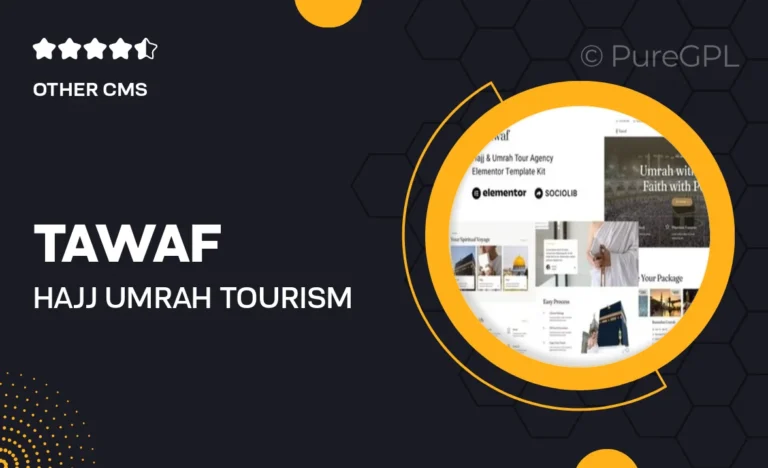 tawaf hajj umrah tourism agency elementor template kit
