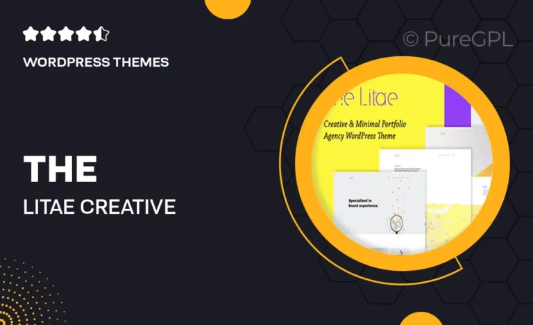 the litae creative minimal portfolio wordpress theme