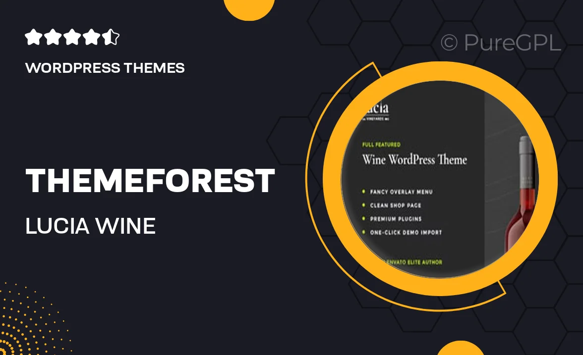 Themeforest | Lucia – Wine WordPress Theme