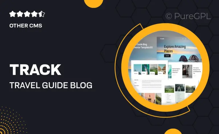 track travel guide blog elementor template kit