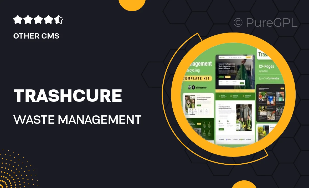 Trashcure – Waste Management & Recycling Service Elementor Template Kit