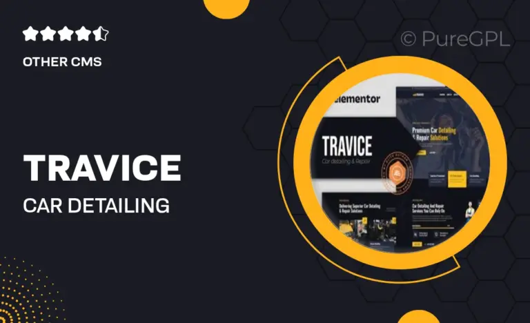 travice car detailing service car repair elementor template kit