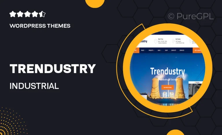 trendustry industrial manufacturing wordpress theme