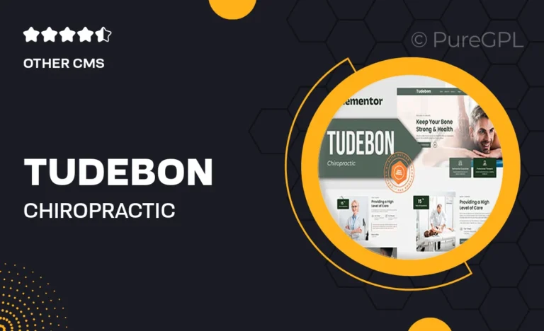 tudebon chiropractic physiotherapy elementor template kit