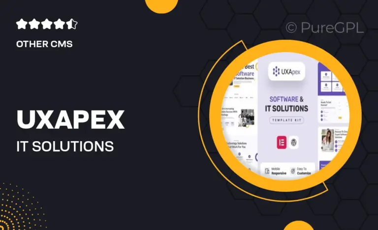 uxapex it solutions services company elementor template kit