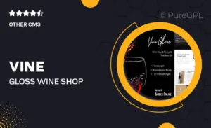 Vine Gloss – Wine Shop & Vineyard Elementor Template Kit