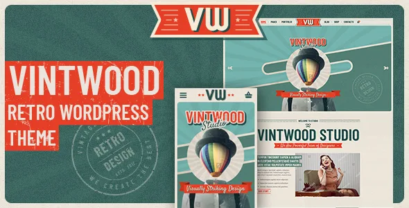 vintwood a vintage retro wordpress theme 1
