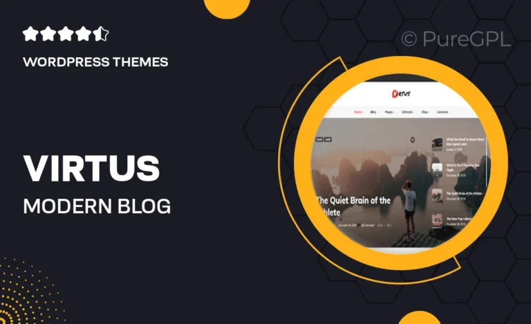 virtus modern blog magazine wordpress theme