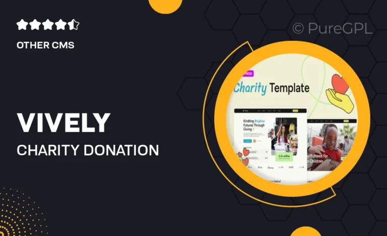 vively charity donation elementor pro template kit