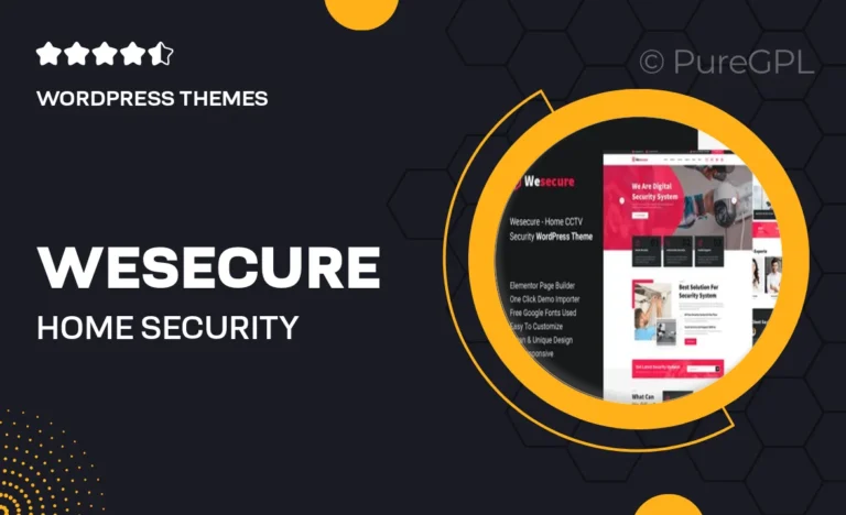 wesecure home security wordpress theme