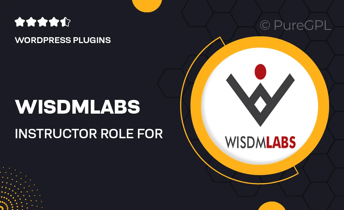 WisdmLabs | Instructor Role for LearnDash PRO