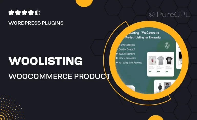 woolisting woocommerce product listing for elementor