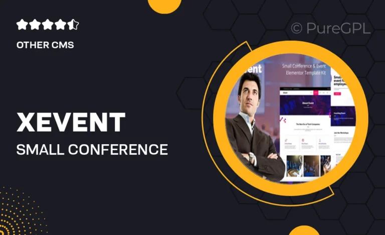 xevent small conference event elementor template kit