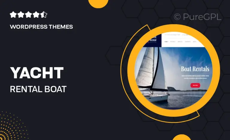 yacht rental boat services wordpress theme