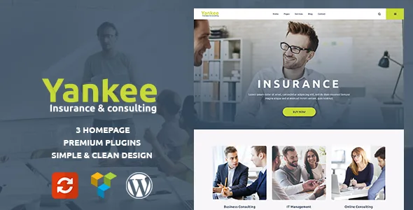 yankee insurance consulting wordpress theme 1