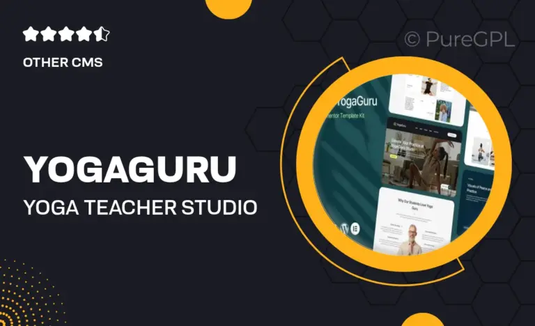 yogaguru yoga teacher studio elementor template kit