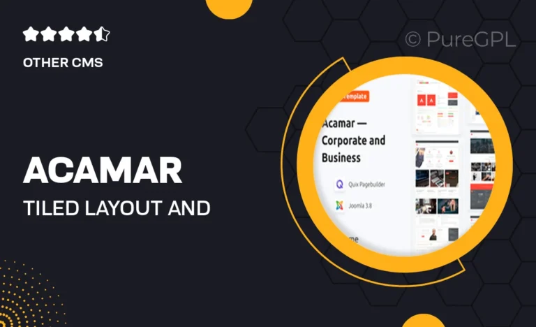 acamar tiled layout and clean design responsive joomla template