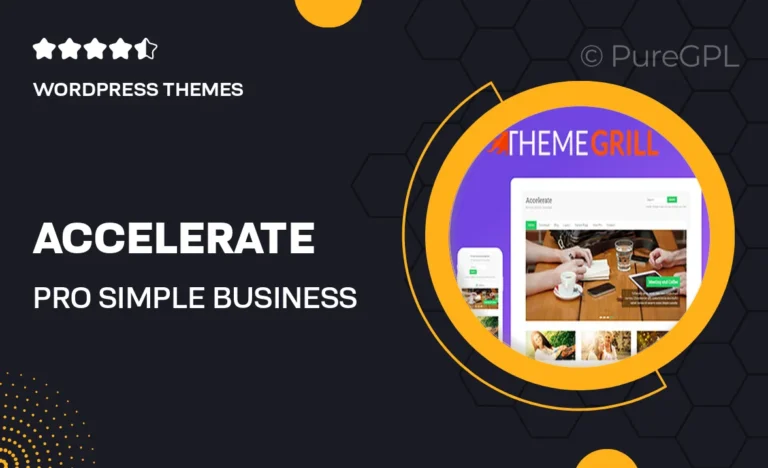accelerate pro simple business wordpress theme