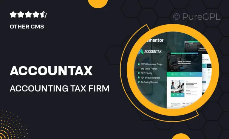 accountax accounting tax firm elementor template kit