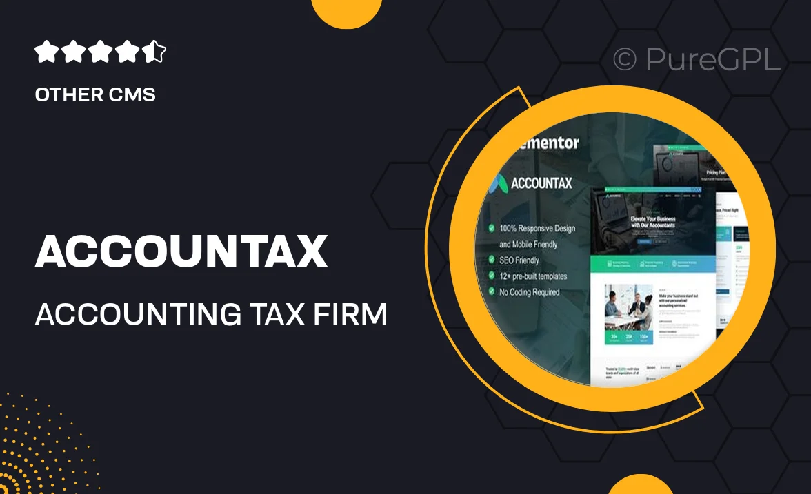 Accountax – Accounting Tax Firm Elementor Template Kit