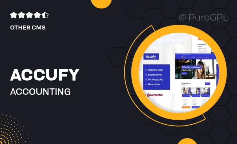accufy accounting consultant service elementor template kit