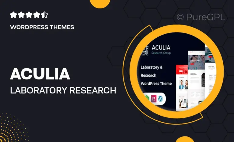 aculia laboratory research wordpress theme