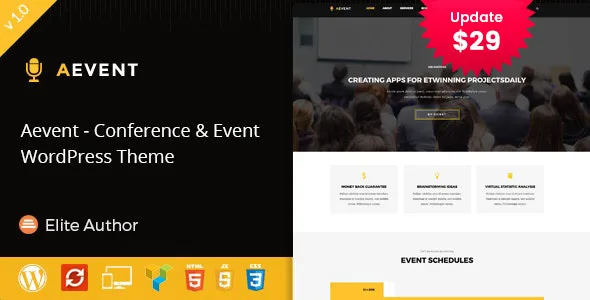 aevent conference event wordpress theme 1
