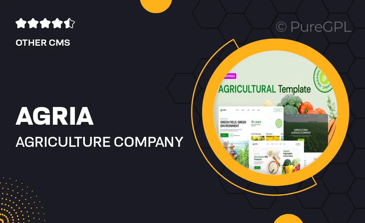 Agria – Agriculture Company Elementor Pro Template Kit