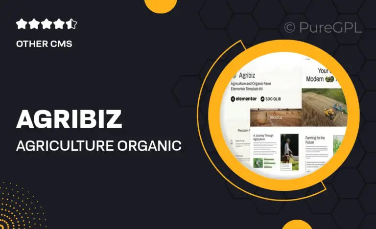 agribiz agriculture organic farm elementor template kit