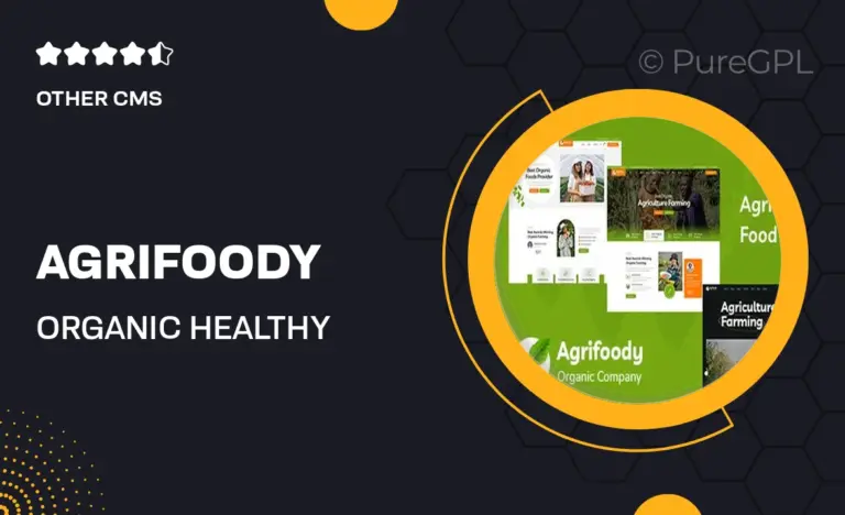 agrifoody organic healthy food elementor template kit
