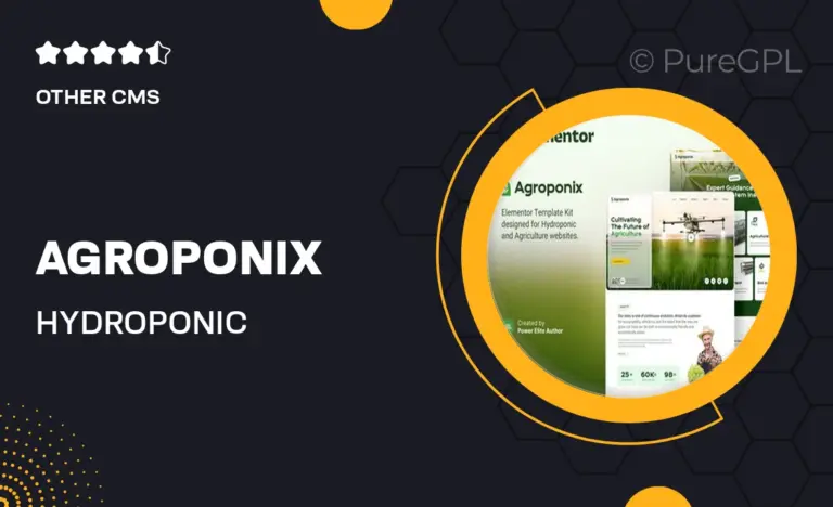 agroponix hydroponic agriculture elementor template kit