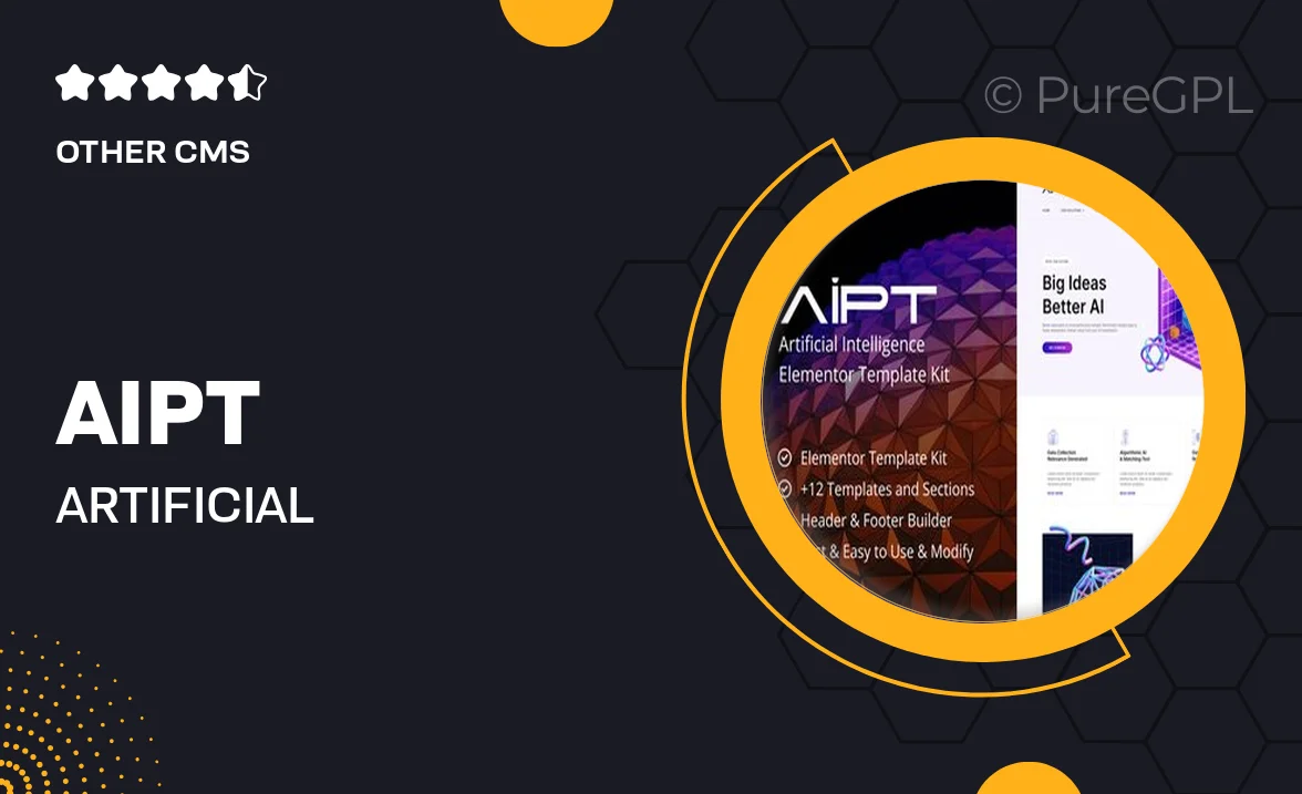 AiPT – Artificial Intelligence Company Elementor Template Kit