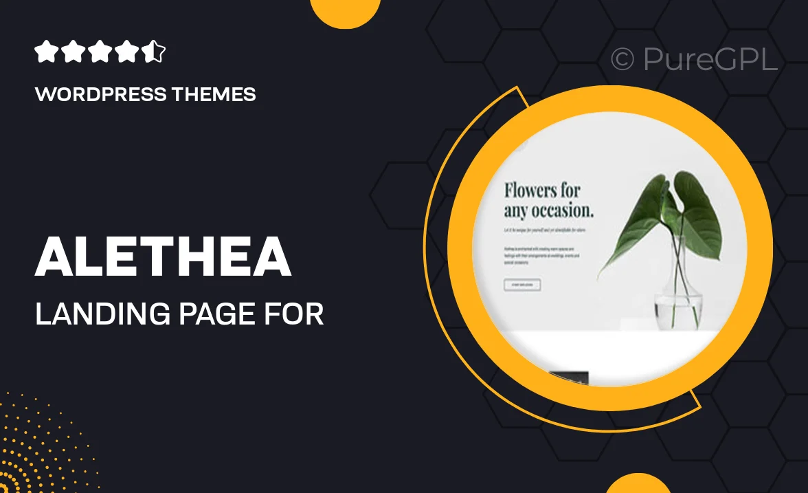 Alethea – Landing Page for Small Business