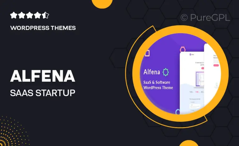 alfena saas startup wordpress theme