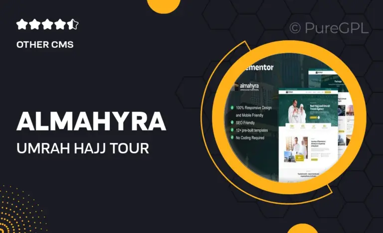 almahyra umrah hajj tour travel elementor pro template kit