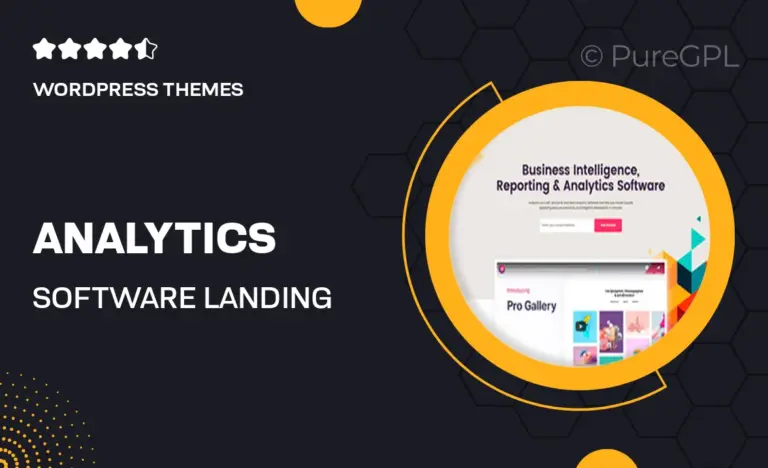 analytics software landing page
